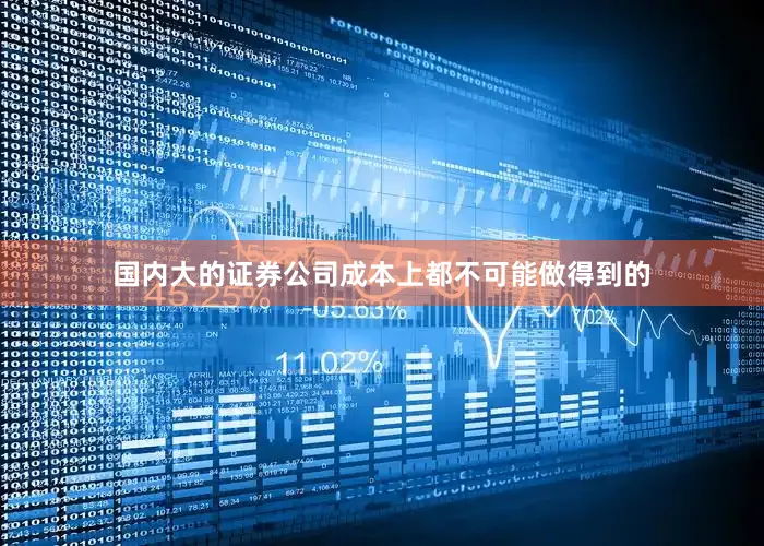 国内大的证券公司成本上都不可能做得到的